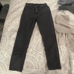 American Eagle black mom jeans